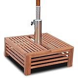 BULANED Sonnenschirmständer-Verkleidung, Schirmständer Balkon, Strand Schirmständer, Sonnenschirmfuß, aus Holz
