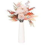KYYLZ Kunstblumen Künstliche Pflanzen Blumen aus Seide Deko Blumen Seide Hortensien Blumenarrangements Hochzeitssträuße Kernstück für Zuhause Küche Garten Party Festival Dekor(Champagner)