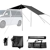 Camping Heckzelt Für Auto Wohnmobil, Wohnwagen Und Bus, Vorzelt, Tarp Ultraleicht Sonnensegel, Auto Markise Wasserdicht Angelzelt, Zeltplane Windfest, Einfache Montage 300x 00cm