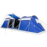 Skandika Tunnelzelt Montana Sleeper Protect 10 Personen | Camping Zelt mit eingenähtem Zeltboden, Sleeper Technologie, Schwarze Schlafkabinen, 5000 mm Wassersäule, Moskitonetze | Familienzelt