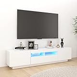 UTUMAX Nice Cool-TV-Schrank mit LED-Leuchten weiß 180x35x40cm