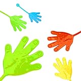 L+H 12x Klatschhand Glibber in Premium Qualität | Bunte Klatschhände | Klebehand Sticky Klatsch Hand Mitgebsel Mitbringsel Give aways Scherzartikel Spielspaß für Geburtstag Kindergeburtstag Kinder