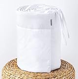 LOOLAY 100% WEIß Baumwolle Bettschutzgitter 420, 360, 210, 180 x 30 cm Bett Schutz Ausstattung Bettgitter Bettsprossen Umrandung (360 x 30 cm)