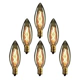 HASWEX Moderner Kronleuchter, 6 x Glühbirne, E14, 25 W, C35-Glühlampe