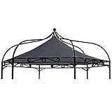 freigarten.de Ersatzdach für Pavillon Modena 6-eck 320cm Wasserdicht Material: Panama PCV Soft 370g/m² extra stark Modell 8 (Anthrazit)