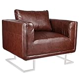 vidaXL Sessel Kunstleder Braun Relaxsessel Armsessel Loungesessel Clubsessel