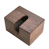 ICOBES Praktische Walnuss Tissue Box Tv Schrank Esstisch Holz Tissue Box Schreibtisch Dekoration Handwerk Abnehmbare Papierhandtuch Fall/D/18 * 12,5 * 11 cm