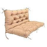 Morbuy Bankauflage Outdoor, Stuhlkissen Bankkissen Wasserfest Bankauflagen Gartenbank-Sitzkissen Weicher Sitzauflage Bank Indoor Bench Cushion Bankpolster Polsterauflage (100x100cm,Khaki)