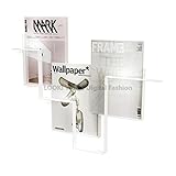 Bücherregal Metall Eisen Zeitungsständer Zeitungsständer Wandrahmen als Regal Display Ständer Wanddekoration Rahmen Wandeinheiten Bücherregale (Farbe: B)