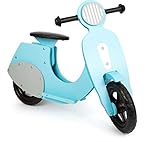 small foot 11979 Laufrad Motorroller 'Bella Italia' aus Holz, mit leiser Gummibereifung, für Kinder ab 3 Jahren (blau)