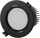 einbaustrahler led Aluminium schwarz eingebettete integrierte Kleidung Decke flache Lampen kreative runde Einbau-Downlight hohe Helligkeit LED Blendschutz Deckengitter Spotlight Home Commercial Panel