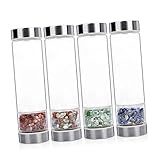 TOPBATHY Kristall-Wasserflasche Hydrotherapie-Tasse Quarzkristall-Wasserflasche Kristall-Edelstein-Energie-Wasserflasche