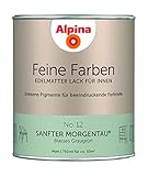 Alpina Feine Farben Lack No. 12 Sanfter Morgentau® edelmatt 750ml - Blasses Graugrün