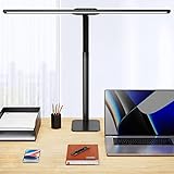 Kary Schreibtischlampe LED Dimmbar mit standfu, 80cm 24W 1800Lumen Schreibtischleuchte mit Sockel, Touch Control Intelligente Tischlampe, Automatische Dimmung 5 Farbtemperaturen und Helligkeitsstufen