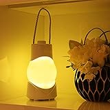 DLPPPA Runde Nachttischlampe, minimalistische Massivholz-Nachttischlampe, runde Nachttischlampe mit Stoffschirm für Babyzimmer, Kinderzimmer, Wohnzimmer