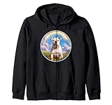 Amerikanische Bulldogge, Regenbogenbrücke, niedlich, bunt Kapuzenjacke