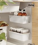 OSTWOLKE 2 Stück Küche Ausziehbarer Schrank Korb | Ausziehbare Schubladen für Küche | Unter Waschbecken Schrank Organizer