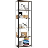 AKORD | Loft 60 cm Bücherregal | Moderner Schrank | Minimalistisch | Bücher Regal | Praktisch | Hochwertig | 6 Einlegeböden | Leicht zu montieren | 24 Monate Garantie