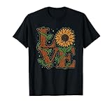 Liebe Sonnenblume Vintage Art für Liebhaber Blume Inspirierend T-Shirt