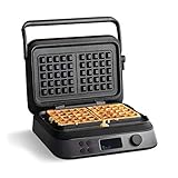 SPRINGLANE Waffeleisen Wanda 1600 W, Doppelwaffeleisen für Belgische Waffeln, Praktische Überlaufrille, Display zur Anzeige der Backfarbe