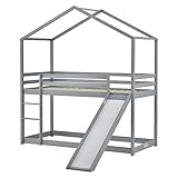 DDOY kinderbetten bettrahmen Bett für Kinder Kinderbett mit rausfallschutz bodenbett 90x200 Bett mit Rausfallschutz und Lattenrost