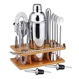 14pcs Cocktail Shaker Set 750ML Stainless Steel Bartender Kit Mixer Drink Bartender Kit Bars Set Tool Accessories