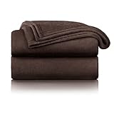 Blumtal Kuscheldecke Flauschig Fleecedecke - Decke Sofa Oeko-TEX® Zertifiziert, Sofadecke, Blanket, Tagesdecke und Wohndecken Kuscheldecken 150x200 cm, Dunkelbraun