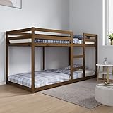 LAPOOH Etagenbett, Bettgestell, Betten, Schlafbett, Jugendbett, Bed Frame, Schlafzimmer Bett, Betten Für Teenager, Honigbraun 90x200 cm Massivholz Kiefer