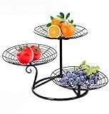 Obst Etagere Obstschale Obstkorb Multifunktionale Obstkorb Obst Lagergestell Dreischicht Fruchttablett Home Wohnzimmer Esszimmer Küche Metall Lagergestell Home Kreative Dekoration Obstkörbe Obstschale