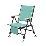 Angelstuhl Faltbarer Angelstuhl tragbarer Liegestuhl mit anheblichen Beinen for Camping Wanderer Strand liegende Terrassenstühle halten 330 lbs Campingstuhl