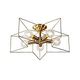 BinOxy Deckenleuchte/Deckenlampe Alle Kupfer-Schlafzimmer-Deckenleuchte, einfache, moderne Kinderzimmerlampe, Stern-Veranda-Korridor-Gang-Lampen Deckenleuchten Wohnzimmer