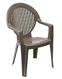 Grosfillex Fidji Evolution Stapelsessel, Taupe, 59 x 58 x 91 cm