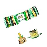 Toyvian 1 Set 3 Stück Happy 1St Jungle Party Luftballons 1St First Cake Cupcake Topper Dschungel Dekorationen Quastenbesatz Geburtstagstorte Topper Tier Stirnband Kopfbedeckung Flash Baby