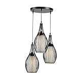 PERTID Kronleuchter Beleuchtung Lampe Retro Industriestil Restaurant Kronleuchter drei Kopf Mode Persönlichkeit kreative Hebemaschine Schmiedeeisen Wohnzimmer Stehtisch Schaffell Lampe