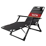GOGUANG Klappbarer Liegestuhl, Verstellbarer Lounge-Sessel, Garten-Sonnenliege mit Gepolsterter Kopfstütze, Outdoor-Liegestuhl Freizeitliege für Rasen, Strand, Pool(Color:YH-01)