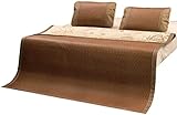 RALIRA Sommer-Schlafmatten, kühlende Sommer-Schlafmatte, doppelseitige Faltbare Bambus-Matratze und Kissenbezüge im Set für den Schlafsaal der Schule zu Hause