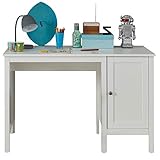 trendteam smart living Jugendzimmer_Kinderzimmer Schreibtisch Tisch Arbeitstisch Ole, 115 x 75 x 50 cm in Weiß mit viel Stauraum und großer Arbeitsfläche