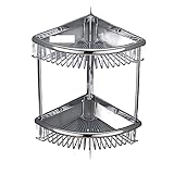 Duschregal Duschablage Bad Regal Eck-Dusche-Caddy-Regal, Dusch-Organizer, Aufbewahrung, Wandmontage, Badezimmerregal Für Küche, Wohnheim Badregal Badezimmer Regal ( Color : Silver , Size : 50*35cm )
