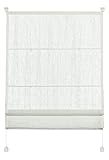 GARDINIA EASYFIX Raffrollo ohne Bohren, Zum Klemmen, Raffgardine, Transparent, Alle Montage-Teile inklusive, 2 Bedienschienen, Weiß, 90 x 140 cm (BxH)