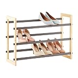 Schuhregale Schuhregal 3 Ebenen Einziehbares multifunktionales Schuhturmregal Schuhschrank Schuhorganisator Stehregale Aufbewahrungsorganisator