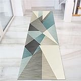 Teppich Läufer Flur Rutschfest Geometrische Teppichläufer für den Flur, Gummirücken, rutschfest, schmale Teppiche für Küchenkorridore, Eingänge oder Treppen, Fußmatten, weich, langlebig – Heimdekorati