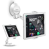 AboveTEK Tablet Ständer iPad Halterung Faltbar Handyhalter Auto, 4-11' Tablet Halter mit Saugnapf Ständer iPad Stand für Auto Glas Bett Küche Büro Windschutzscheiben
