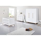 Lomadox Babyzimmer Set mit inkl. Wickeltischaufsatz abnehmbar in weiß edelmatt