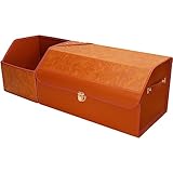 Auto Kofferraum Organizer Aufbewahrungsbox für Kia Optima Cadenza Carnival Carens NIRO Quoris Leder Kofferraum Box Autotasche Rutschfester Mit Deckel Langlebig,Orange Style-S+L
