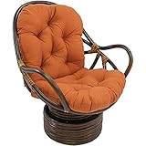 Rattani Auflage/Polster für Schaukelstuhl, Schaukelkissen Ersatz Outdoor/Indoor, Weich Verdickt Waschbar Sitzkissen Fester Twill Drehstuhl Schaukelstuhl Kissen rutschfes(Size:120 * 60cm,Color:Orange)