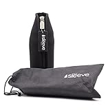 sliive® – Neopren Flaschenkühler Manschette mit Griff für PET Glas Wein Flaschen 1L (Schwarz)