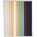 Lamellenvorhang auf Maß Vertikaljalousie viele Größen und Farben Stoff Blickdicht lichtdurchlässig Tür Fenster Lamellen Rollo Schiebegardine (Breite 140,1-160 cm x Höhe 160,1-180 cm, Hellgrau)