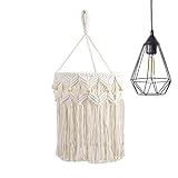 Lampenschirm aus Makramee | Pendelleuchte Hängende Makramee-Lampenabdeckung - Boho Pendelleuchte Abdeckung, moderne böhmische Wohnkultur für Büro, Schlafzimmer, Wohnzimmer, Kinderzimmer, Rianpesn
