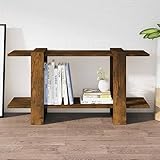 TECHPO Home Furniture Bücherschrank Eiche Räucherholz 100x30x51cm