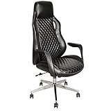 Kijng Rider Chefsessel Gamingstuhl Schwarz Lederfaserstoff - Ergonomischer Bürostuhl Schreibtischstuhl